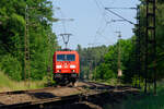 185 277 DB Cargo mit einem Kesselzug bei Mimberg Richtung Nürnberg, 23.06.2020