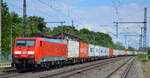 DB Cargo AG [D] mit  189 002-9  [NVR-Nummer: 91 80 6189 002-9 D-DB] mit Containerzug am 01.06.22 Höhe Bf.