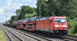 DB Cargo AG [D] mit ihrer   185 250-8  [NVR-Nummer: 91 80 6185 250-8 D-DB] und einem gemischten Güterzug am 06.07.23 Höhe Bahnhof Dedensen-Gümmer.