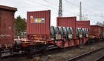 Drehgestell-Containertragwagen der DB Cargo mit der Nr.