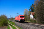 185 049 DB Cargo als Lokzug bei Postbauer-Heng Richtung Neumarkt (Oberpf), 23.04.2021