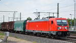 DB Cargo Deutschland AG mit  187 125  [NVR-Number: 91 80 6187 125-0 D-DB] und gemischtem Güterzug am 20.07.18 Magdeburg Hbf.