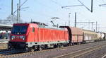 DB Cargo Deutschland AG mit  187 101  [NVR-Number: 91 80 6187 101-1 D-DB] und einem kurzen gemischten Güterzug am 21.03.19 Magdeburg Hbf.