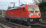 DB Cargo AG [D] mit  187 173  [NVR-Nummer: 91 80 6187 173-0 D-DB] am 19.01.20 Berlin Hirschgarten.
