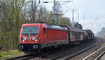 DB Cargo AG [D] mit  187 186  [NVR-Nummer: 91 80 6187 186-2 D-DB] und gemischtem Güterzug am 19.04.21 Berlin Buch.