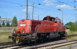 DB Cargo AG, Mainz mit  265 009-1  (NVR:  92 80 1265 009-1 D-DB ) bei Rangierarbeiten beim  Bahnhof Riesa am 22.06.22