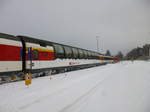 Der Apm 61 85 19-90 102-8 CH-SBB, im EC nach München Hbf.
Wangen(Allg), Dez 2016