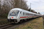 IC 2239(Warnemünde-Leipzig)bei der Durchfahrt am 29.01.2021 gegen 13:58 Uhr in Rostock-Bramow.