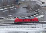 DB Fernverkehr 245 026-0 TRAXX DE ME ( 9280 1245 026-0 D-DB ) beim Umsetzen in Gera am 31.1.2021