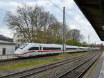 ICE4  9214  war Ende April 2021 bei der Durchfahrt in Wuppertal-Unterbarmen zu sehen.