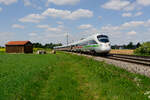 411 013  Hansestadt Stralsund  als ICE 91 (Hamburg-Altona - Wien Hbf) bei Batzhausen, 17.05.2020