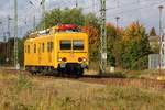 DB Netz 708 337-1 am 19.10.2020 von Anklam Pkb kommend ab nach Süden.