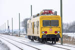 1.2.2021 Triebwagen 708 323 Netz Instandhaltung auf freier Strecke bei Sandergroden zwischen Sande und Varel.