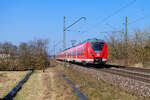 1440 037 DB Regio als S1 39165 (Bamberg - Hartmannshof) bei Hirschaid, 24.03.2021