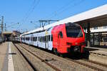 DB 429 116 erreicht auf der SÜWEX-Linie RE1 im neuen Farbkleid den Mannheimer Hbf. (04.04.2023)
