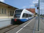 Soviele Gleise hat der Bahnhof Zinnowitz nicht,dennoch fuhr der 646 111 am 23.Juni  2012 von Gleis 25 nach Peenemnde ab.