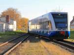 Bahnhof Bansin Seebad,  Einfahrt 646 108-0 mit 646 109-8  am 14.