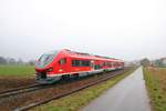 DB Regio PESA Link 633 004 am 02.02.19 bei Dreieich Offenthal am ersten Betriebstag mit Fahrgästen auf der RB61 der Dreieichbahn 