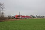 DB Regio PESA Link 633 004 am 02.02.19 bei Rödermark Urberach am ersten Betriebstag mit Fahrgästen auf der RB61 der Dreieichbahn 