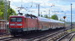 DB Regio AG mit  112 152-4  (NVR-Nummer 91 80 6112 152-4 D-DB ) und dem RE1 nach Frankfurt/Oder am 14.05.19 Berlin-Hirschgarten.