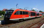 Leihgabe auf der  Stadttore-Linie : DB 642 631 / 642 131 - Südostbayernbahn auf RE4 [KBS 175] | Bf Torgelow [WTO] | Juni 2022