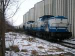 Am 23.1.2010 standen die 1401 und 1702 der Firma D&D in Bad Langensalza Ost.Sie bringen volle Getreidewagen und warten bis sie entladen wurden.Dann fahren sie mit denen wieder weg um neu beladen zu lassen.