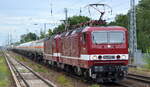 DeltaRail GmbH, Frankfurt (Oder) mit der Doppeltraktion  243 972-7   [Name:  Emma ]  [NVR-Nummer: 91 80 6143 972-8 D-DELTA] +  243 931-3  [NVR-Nummer: 91 80 6143 931-4 D-DELTA] mit einem Ganzzug