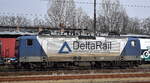 DeltaRail GmbH, Frankfurt (Oder) mit ihrer  243 069-2  (NVR:  91 80 6143 069-3 D-DELTA ) wird zum Abstellpunkt rangiert am 04.03.24 Bahnhof Frankfurt/Oder.