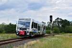 672 915 passiert ein altes HL Signal am Gleisdreieck in Oranienbaum.

Oranienbaum 28.07.2020