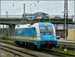 183 003 durchfhrt am 13.09.2010 solo den Bahnhof von Regensburg. (Hans)