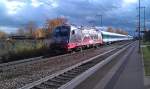 183 001 mit einem ALEX in Regensburg-Burgweinting am 02.11.2012.