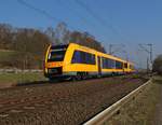 1648 704 und 1648 703 der Oberpfalzbahn in Fahrtrichtung Süden. Aufgenommen in Wehretal-Reichensachsen am 17.03.2016.