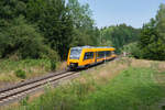 1648 204 als OPB 20877 (Hof Hbf - Cheb - Marktredwitz) bei Elisenfels, 27.07.2019