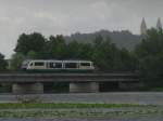 Eine Vogtlandbahn am 8.7.2008 in Schwandorf.