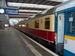 Der schne alte TEE-Speisewagen im Alex nach Schwandorf am 14.2.09 in Mnchen Hbf.