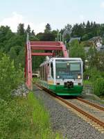 VT33 ( Karlovy Vary/Karlsbad ) als VBG/VIA83119 in Klingenthal, 16.7.09.