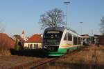 Der VT 08 der Vogtlandbahn pendelte am 27.11.2011 als Sonderzug auf der Strecke Amberg – Schnaittenbach.