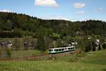 654 041 (VT41) und 654 037 (VT37) als VBG20820 (Falkenau -) Graslitz - Zwickau in Zwota-Zechenbach, 17.5.012 (wegen Himmelfahrt doppelt).

