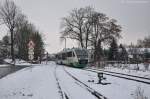 VT08 als DPN91903 am 02.12.2012 in Hirschau. (Strecke Amberg - Schnaittenbach). Der Zug war anlsslich der 3. Adventsfahrten des Vereins Amberger Kaolinbahn auf der Strecke unterwegs.