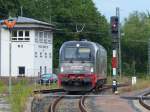 Alex 183 001 rangiert am 28.06.2014 auf dem Zwickauer Hauptbahnhof.