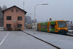 Am 02.01.2016 im verschneiten Banhof Viechtach