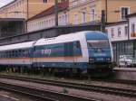 Alex 86014 mit 223 065 Richtung Hof am 14.07.2008  auf Gleis 1 im Bahnhof Regensburg.