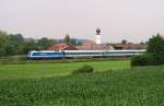 183 004 (Arriva) mit Alx 87009 bei Iffelkofen (01.07.2010)