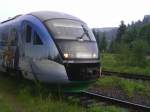 VT06 ( Vogtlandzug ) als VBG83128 in Klingenthal, 31.5.08.