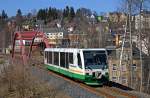 654 045 (VT45) als VBG20817 Zwickau - Graslitz (- Falkenau) in Klingenthal, 22.3.011.