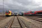 Am 31.03.2012 feierte die EB ihr 100-jhriges Bestehen.Zum Tag der offenen Tr im Betriebshof waren u.a.HLB 427 041,Heidekrautbahn VT 643.16,Vogtlandbahn VT 06 und DB 628 429 zu Gast. 