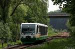 Vogtlandbahn VT 44 RegioSprinter 654 044-6 als VBG 83264 Adorf - Zwickau, KBS 544 Marinsk Lzně - Zwickau, fotografiert bei Pirk am 29.05.2010