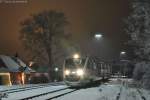 VT08 als DPN92083 am 01.12.2012 in Schnaittenbach. (Strecke Amberg - Schnaittenbach). Der Zug war anlsslich der 3. Adventsfahrten des Vereins Amberger Kaolinbahn auf der Strecke unterwegs.