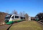 31.12.2013 Elsterberg. Kreuzung der Vogtlandbahnen