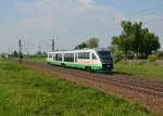 642 305 (VT 05) bei einer Probefahrt am 30.04.2014 bei Plattling.